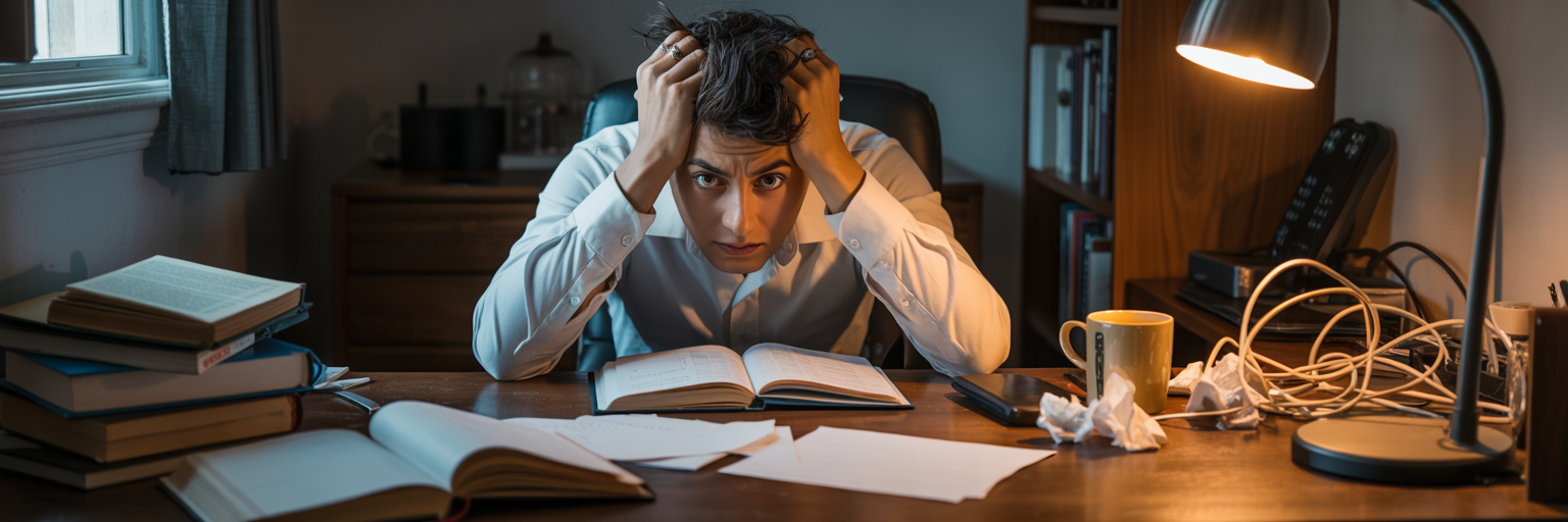 Man making a common mistakes in his online business