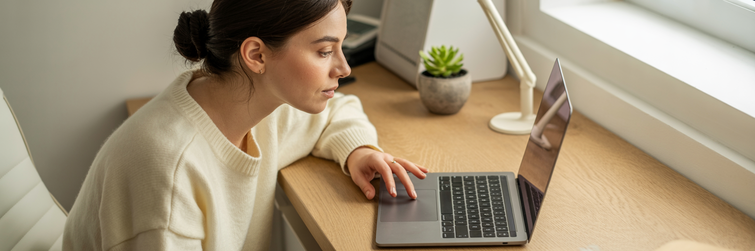 Lady starting her online business